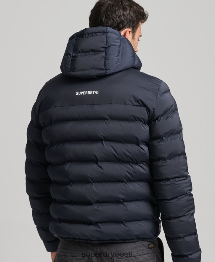 Superdry mehed kuumtihendatud polsterdatud jope B2LT4968 Riietus merevägi