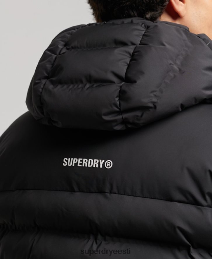 Superdry mehed kuumtihendatud polsterdatud jope B2LT4979 Riietus must