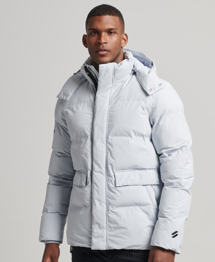 Superdry mehed lühike karbikujuline puhvis jope B2LT44551 Riietus helesinine