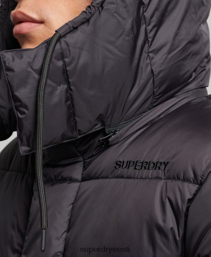 Superdry mehed ülipikk touchline polsterdatud jope B2LT4970 Riietus must