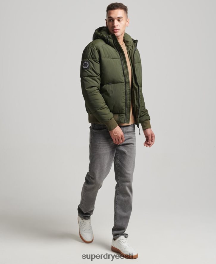 Superdry mehed mägede vabaaja jope B2LT44521 Riietus khaki