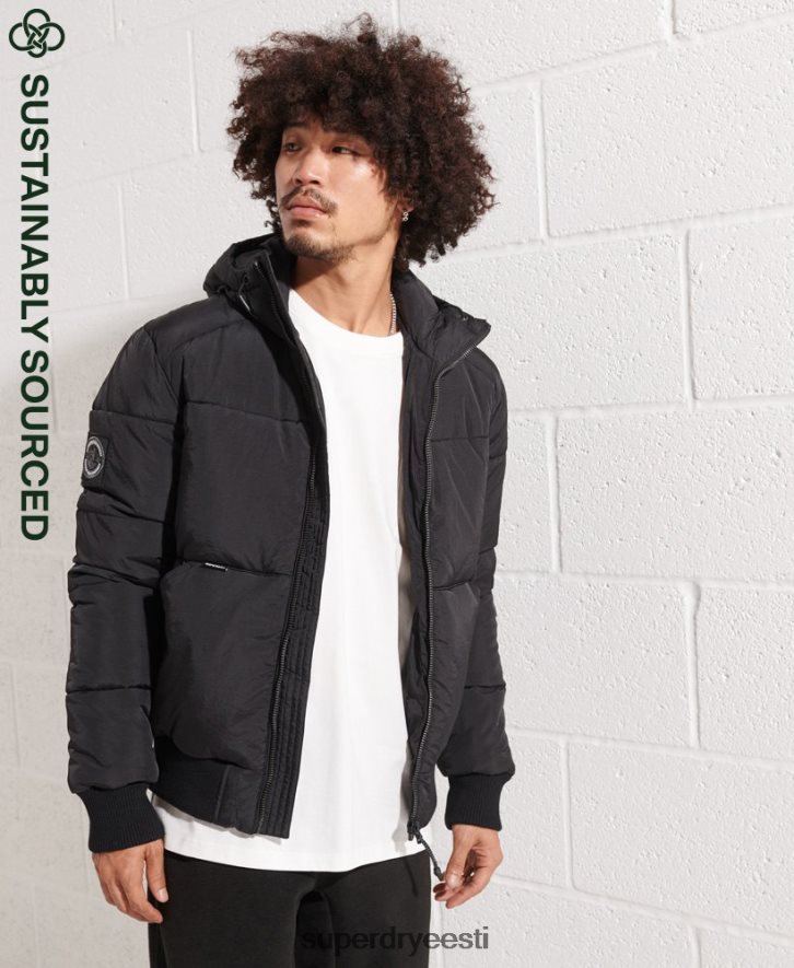 Superdry mehed mägede vabaaja jope B2LT44587 Riietus must