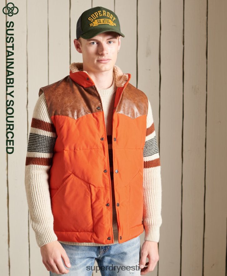 Superdry mehed mäginahast mix gilet B2LT44505 Riietus oranž