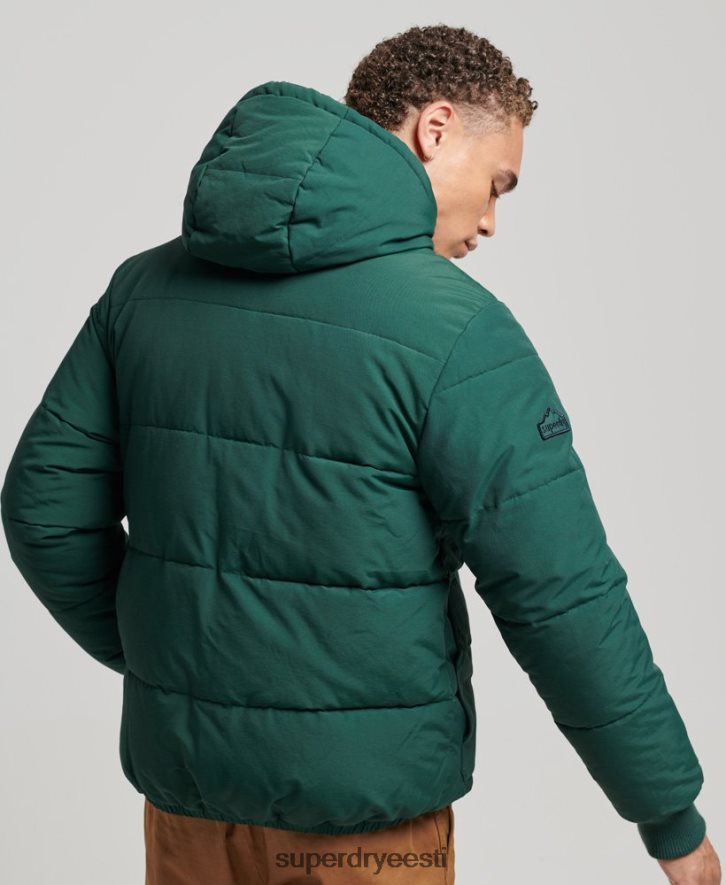 Superdry mehed mägine puff jope B2LT44516 Riietus roheline