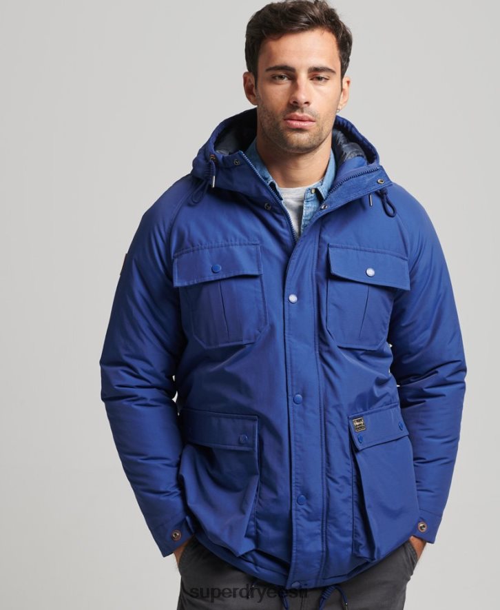 Superdry mehed mägipolsterdatud parka jope B2LT44480 Riietus merevägi