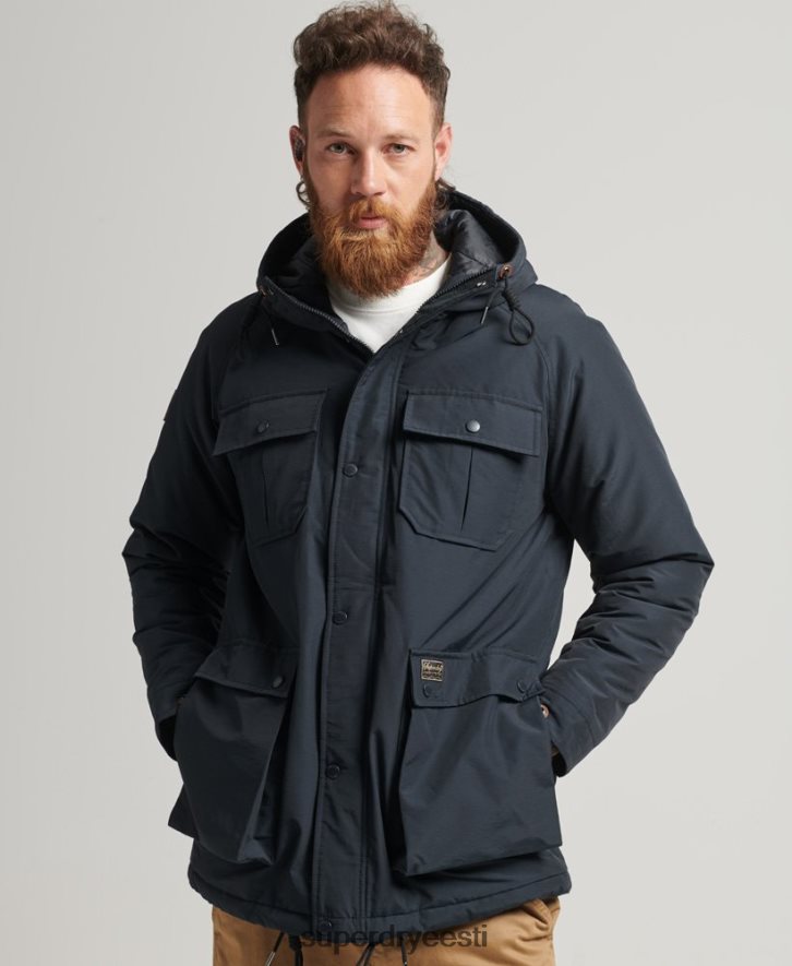 Superdry mehed mägipolsterdatud parka jope B2LT44492 Riietus merevägi