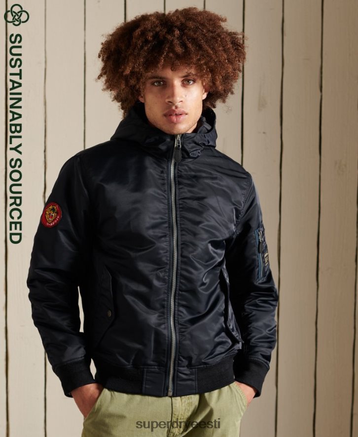 Superdry mehed ma1 kapuutsiga bomber jope B2LT44658 Riietus merevägi