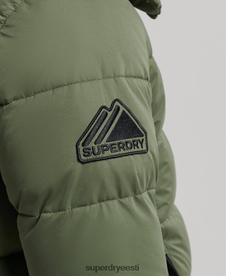 Superdry mehed mikrokiust mägine jope B2LT41114 Riietus khaki