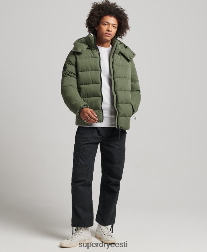 Superdry mehed mikrokiust mägine jope B2LT41114 Riietus khaki