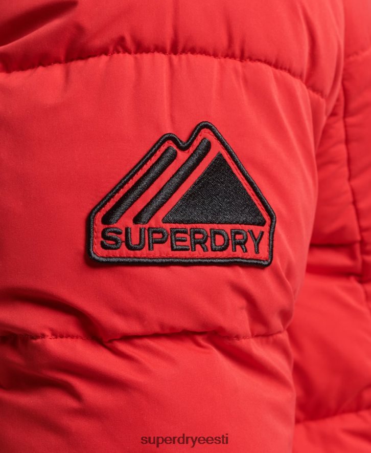 Superdry mehed mikrokiust mägine jope B2LT41115 Riietus punane