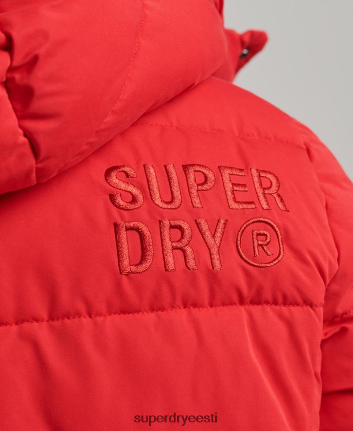 Superdry mehed mikrokiust mägine jope B2LT41115 Riietus punane