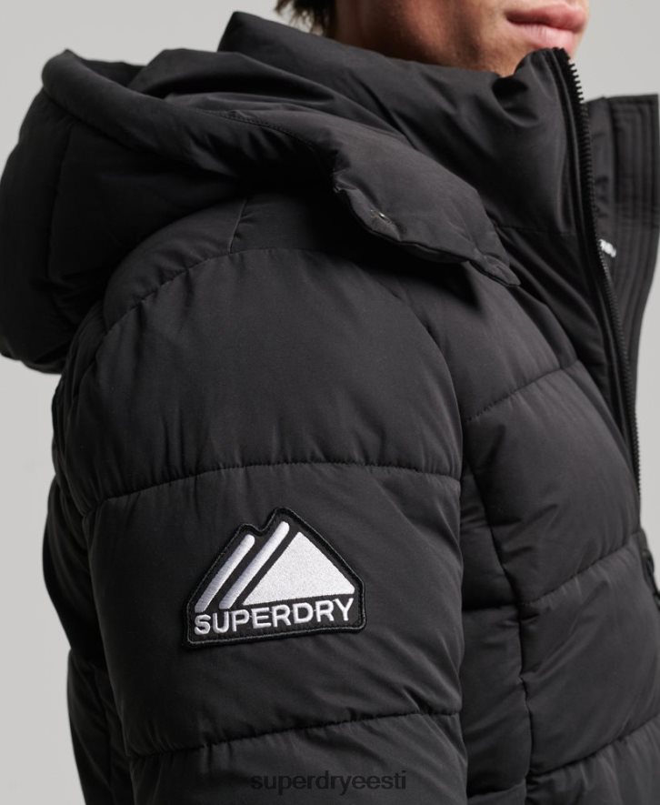 Superdry mehed mikrokiust mägine jope B2LT41143 Riietus must