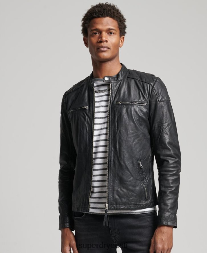 Superdry mehed motosportlase jope B2LT44436 Riietus must