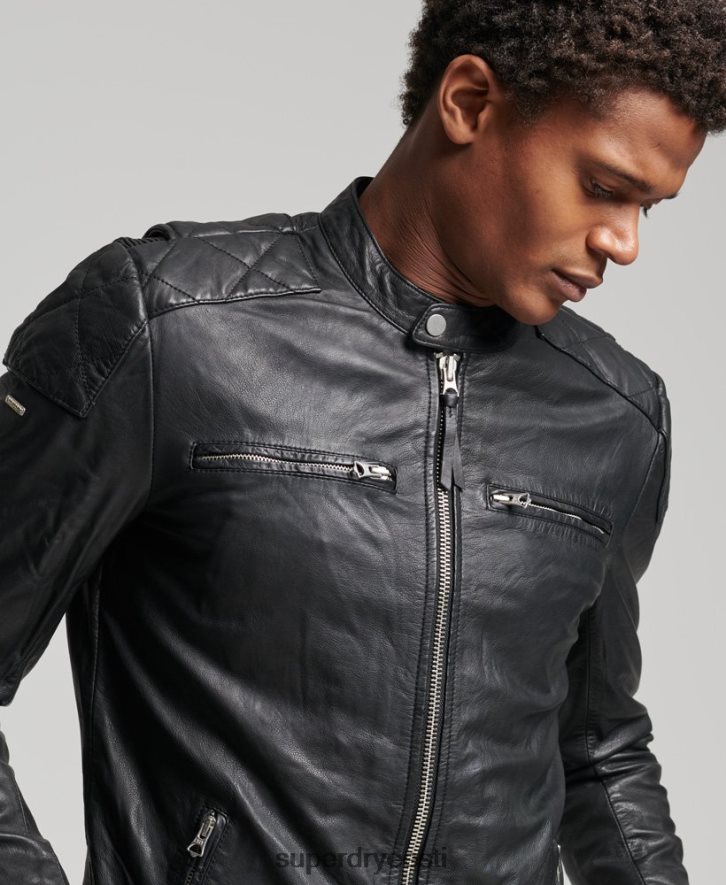 Superdry mehed motosportlase jope B2LT44436 Riietus must