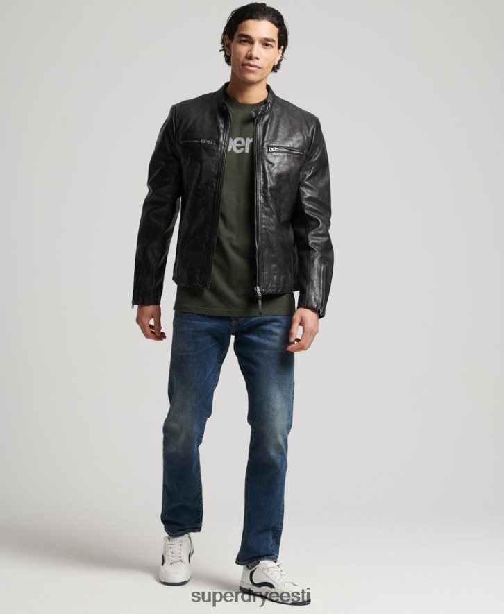 Superdry mehed nahast spordijope B2LT44783 Riietus must