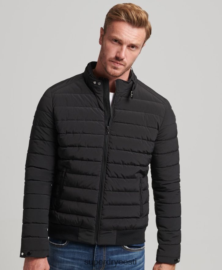 Superdry mehed polsterdatud harringtoni jope B2LT41010 Riietus must