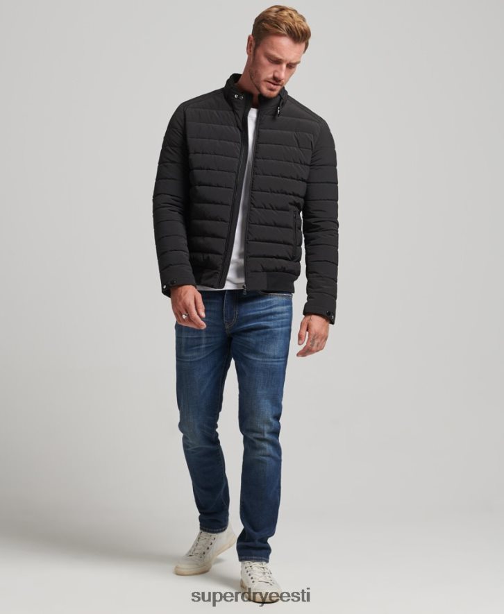 Superdry mehed polsterdatud harringtoni jope B2LT41010 Riietus must