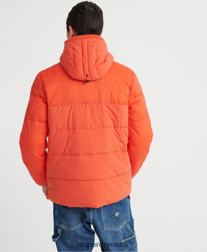 Superdry mehed polsterdatud vabaaja jope B2LT44755 Riietus oranž