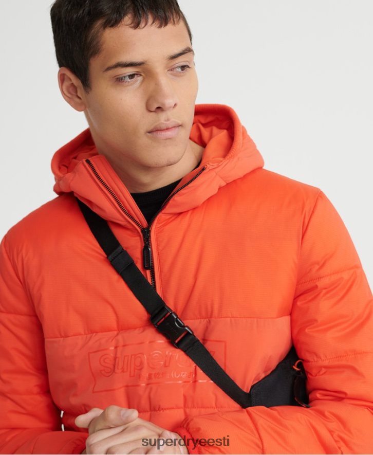 Superdry mehed polsterdatud vabaaja jope B2LT44755 Riietus oranž