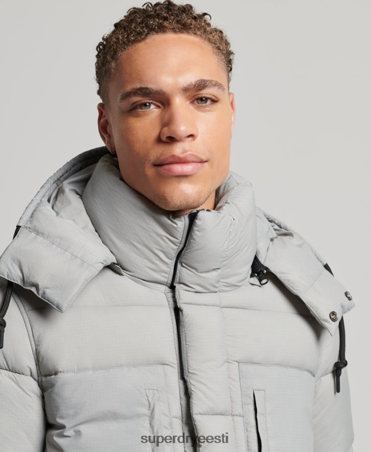 Superdry mehed ripstop õngejada puhvis jope B2LT41100 Riietus helehall