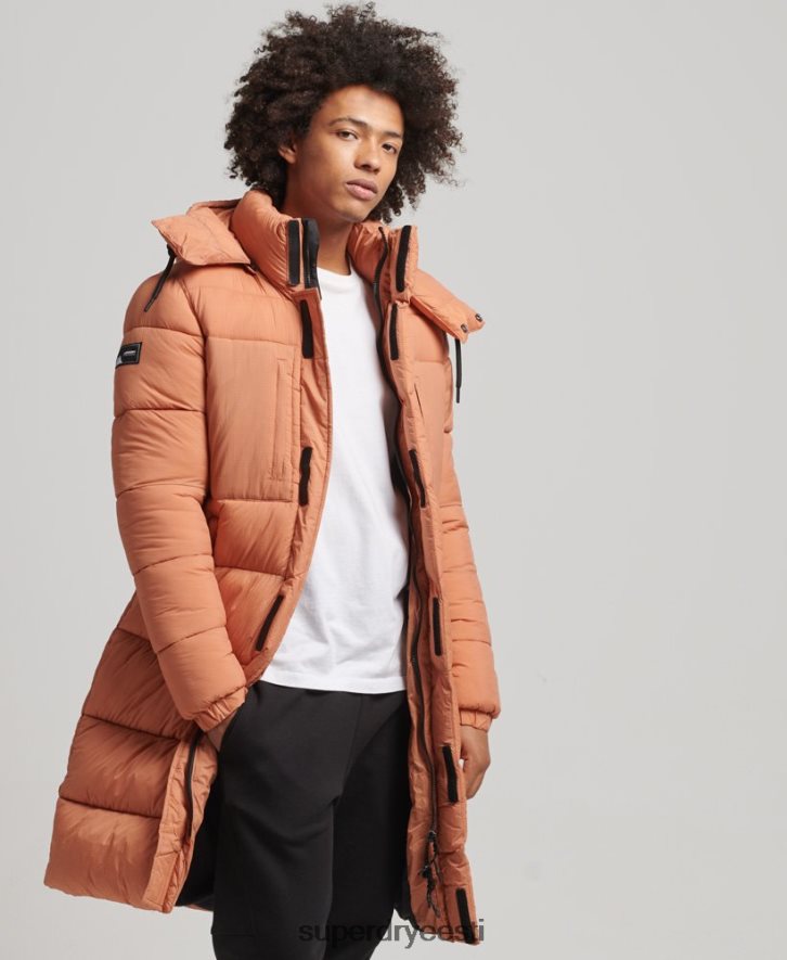 Superdry mehed ripstop õngejada puhvis jope B2LT44546 Riietus oranž