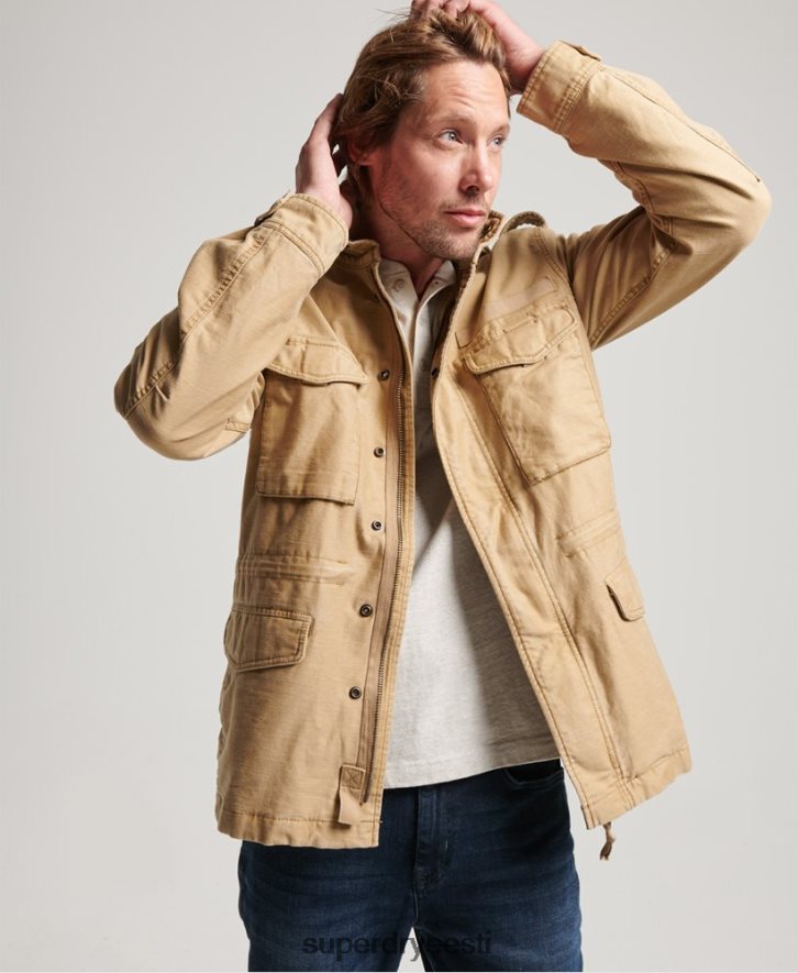 Superdry mehed sõjaväe m65 jope B2LT41127 Riietus tan