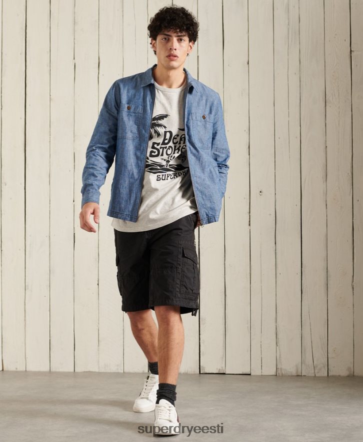 Superdry mehed shorebreak ülesärk B2LT44786 Riietus sinine