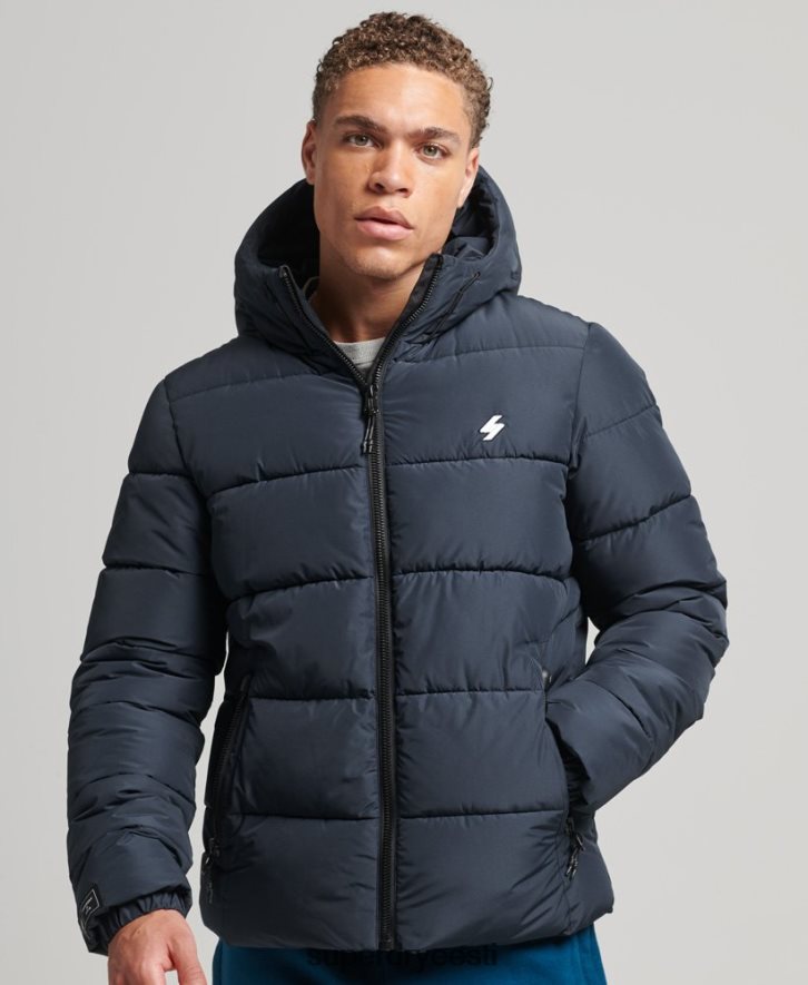 Superdry mehed spordipuhv kapuutsiga jope B2LT41089 Riietus merevägi