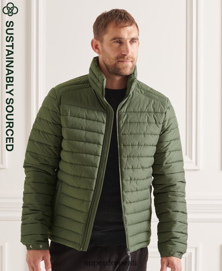 Superdry mehed studios kapuutsita fuji jope B2LT44678 Riietus roheline