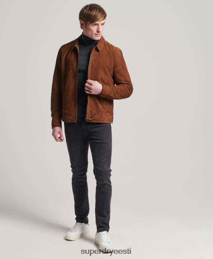 Superdry mehed studios treeneri seemisnahast jope B2LT41147 Riietus tan