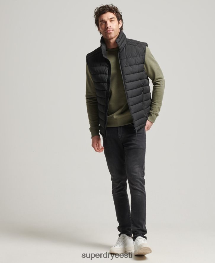 Superdry mehed stuudiod fuji gilet B2LT44651 Riietus must