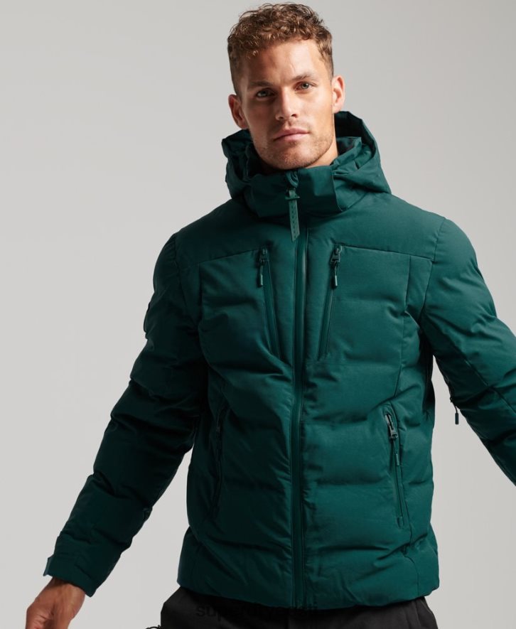 Superdry mehed suusaradar pro puffer jope B2LT4971 Riietus türkiissinine