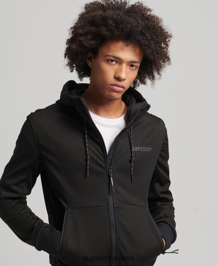 Superdry mehed tehniline soft shell jooksujakk B2LT41112 Riietus must