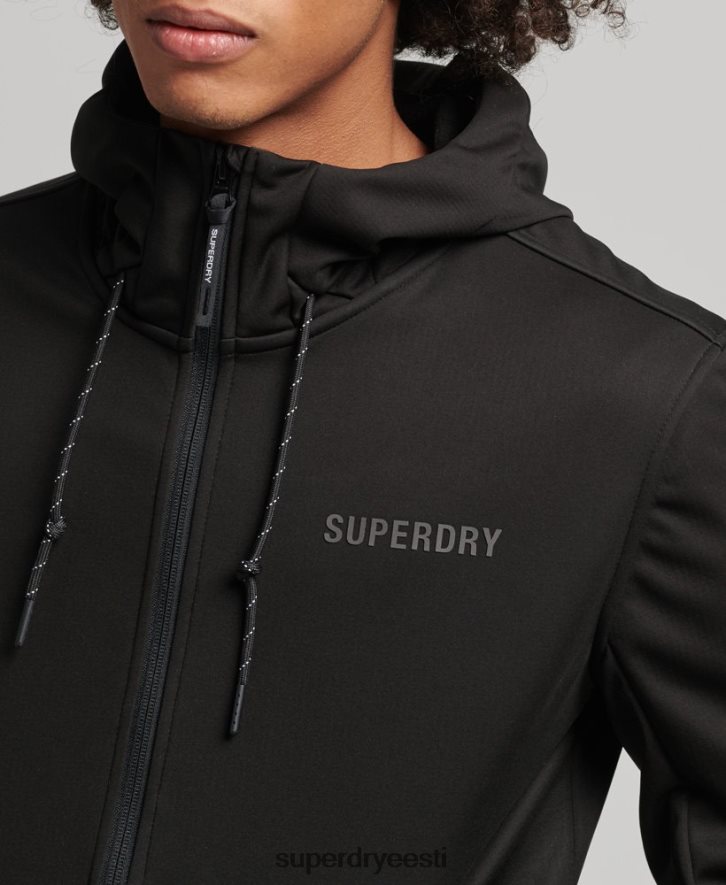 Superdry mehed tehniline soft shell jooksujakk B2LT41112 Riietus must