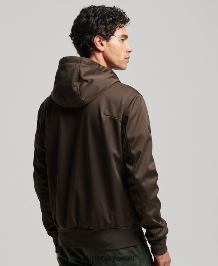 Superdry mehed tehniline soft shell jooksujakk B2LT44600 Riietus pruun