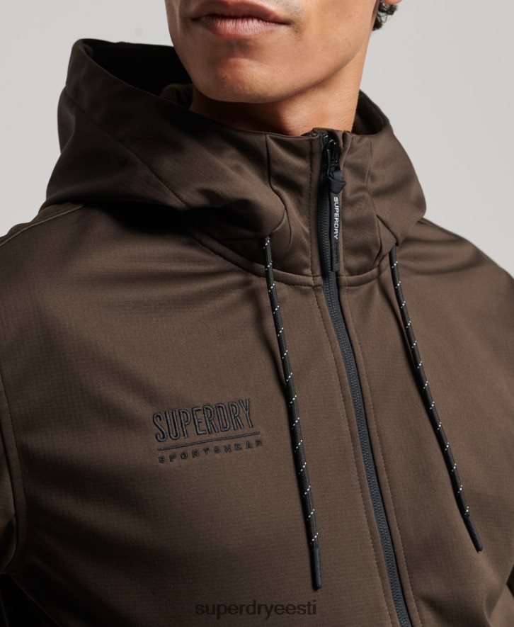 Superdry mehed tehniline soft shell jooksujakk B2LT44600 Riietus pruun