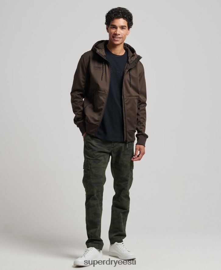 Superdry mehed tehniline soft shell jooksujakk B2LT44600 Riietus pruun