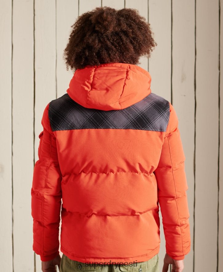 Superdry mehed tepitud everesti jakk B2LT44487 Riietus oranž