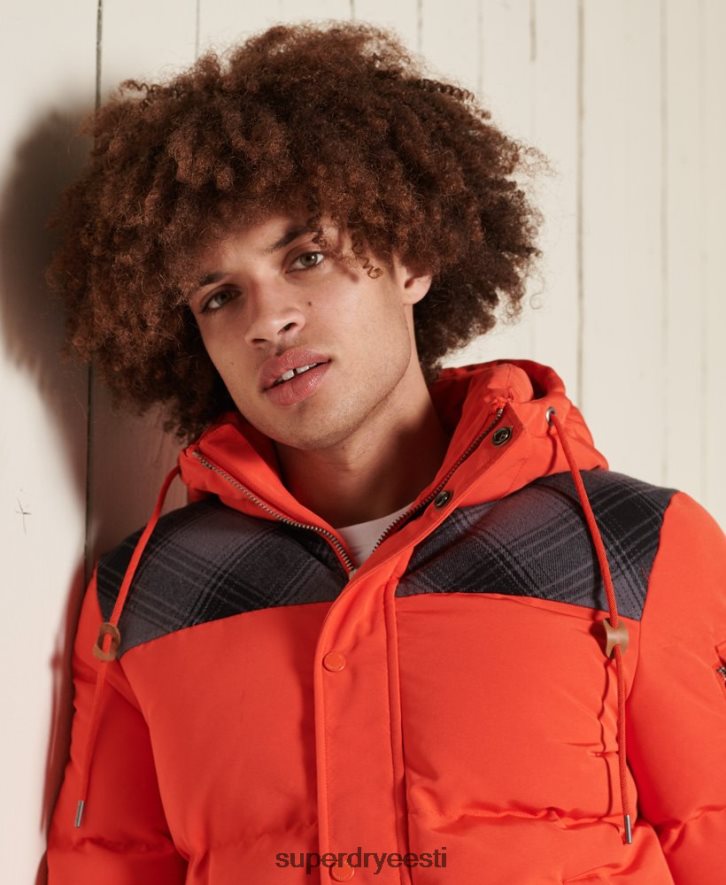 Superdry mehed tepitud everesti jakk B2LT44487 Riietus oranž