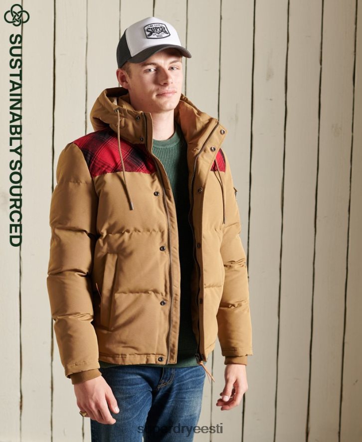 Superdry mehed tepitud everesti jakk B2LT44592 Riietus roheline