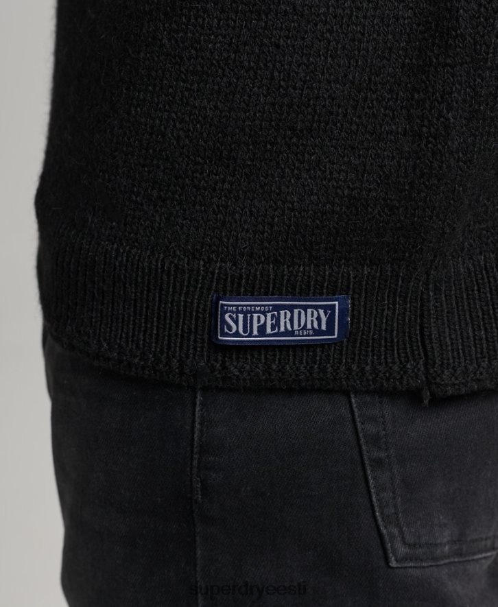 Superdry mehed fairisle crew kootud kampsun B2LT45246 Riietus must