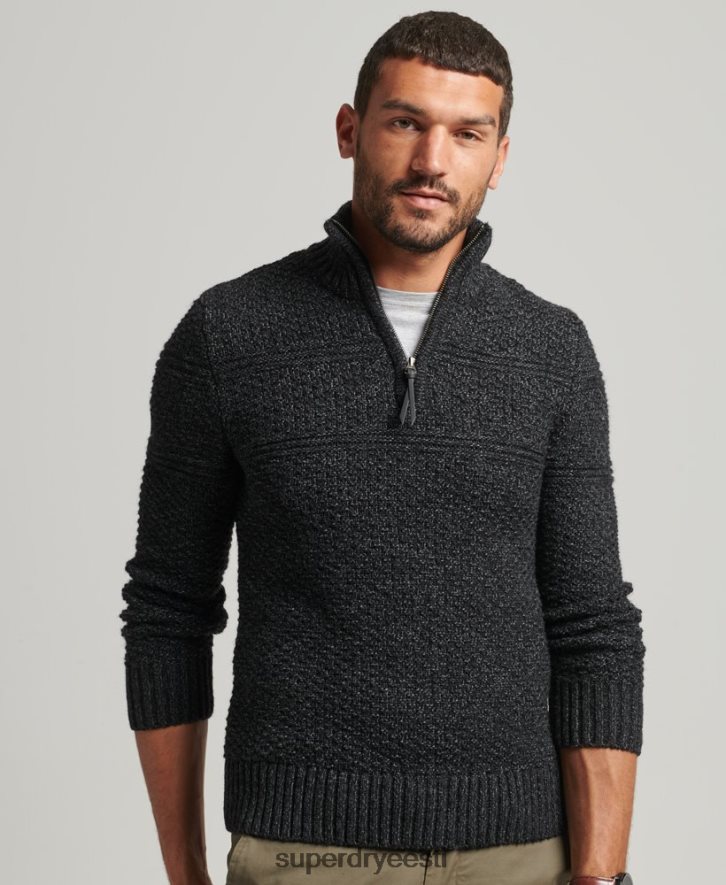 Superdry mehed jacob henley hüppaja B2LT45253 Riietus must