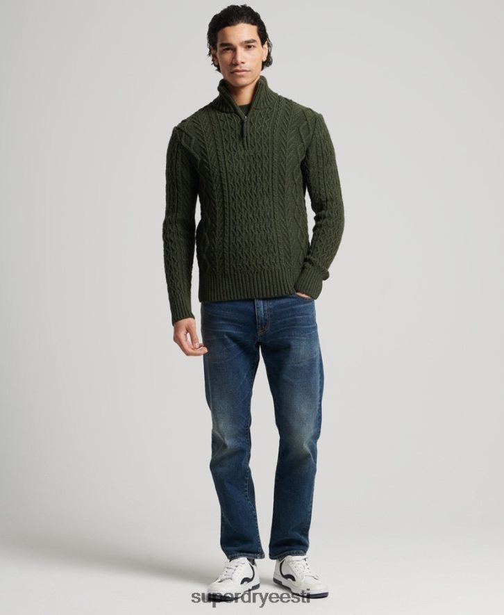 Superdry mehed jacob henley hüppaja B2LT45278 Riietus roheline