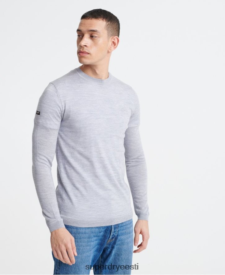 Superdry mehed muuda merino crew jumper B2LT41366 Riietus helehall