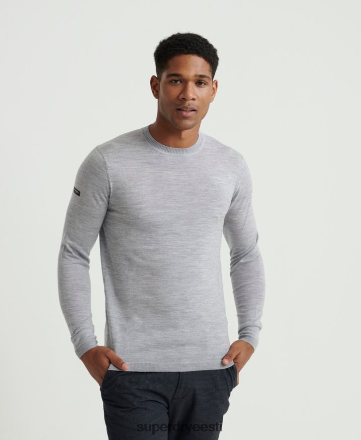 Superdry mehed muuda merino crew jumper B2LT41367 Riietus helehall