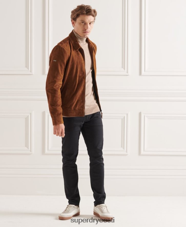 Superdry mehed studios lambavillast rullkaelusega kampsun B2LT45319 Riietus pruun