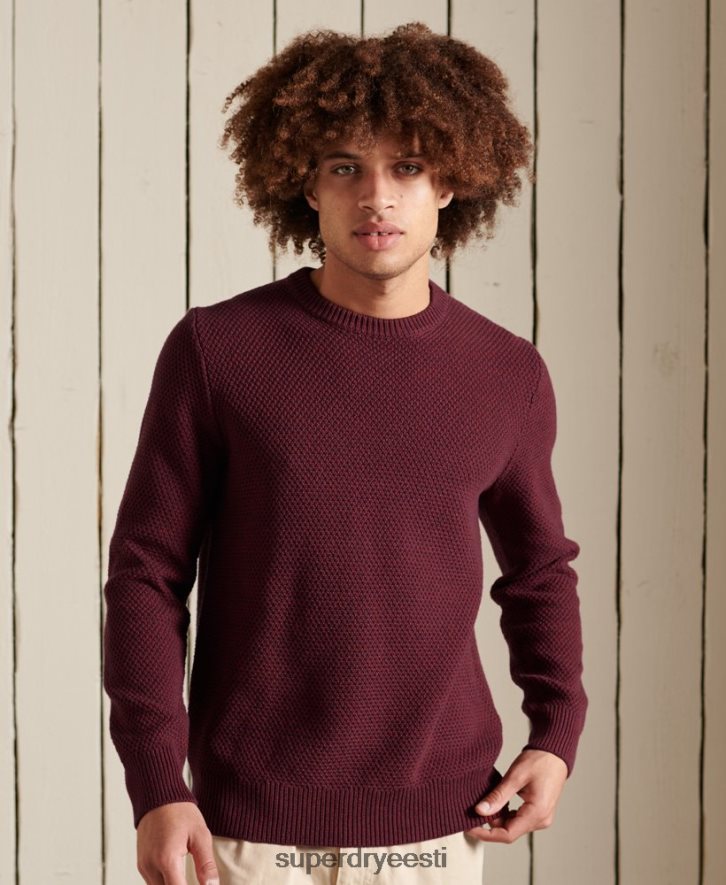 Superdry mehed tekstuuriga twist crew jumper B2LT45343 Riietus punane