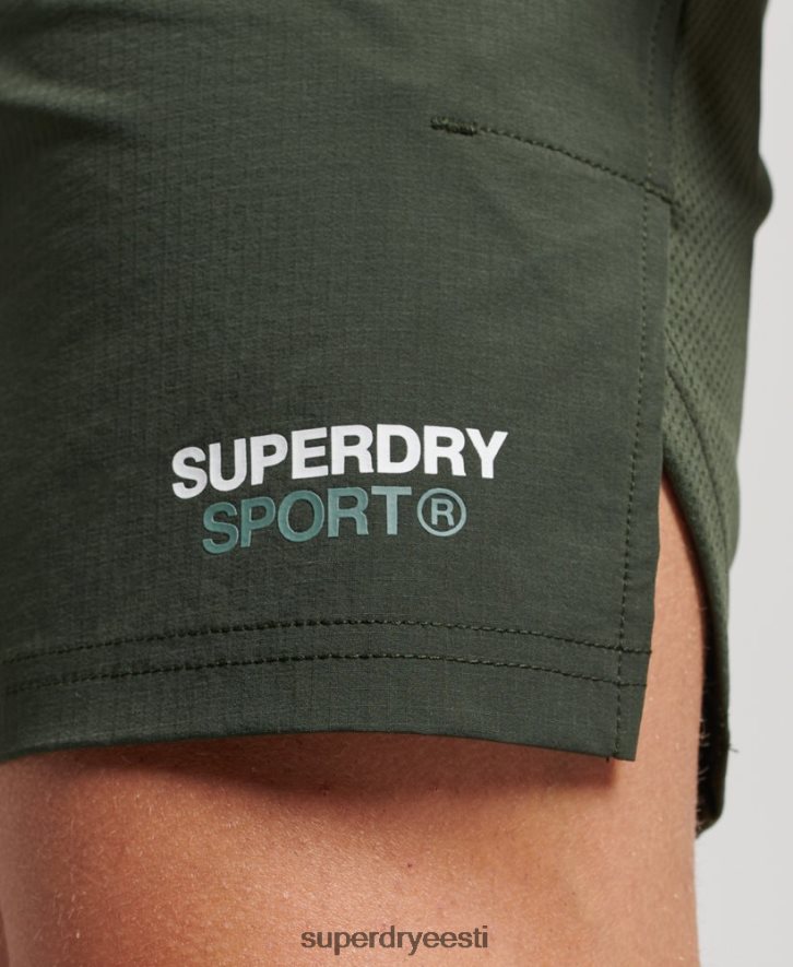 Superdry mehed rongi hübriidpüksid B2LT41412 Riietus roheline