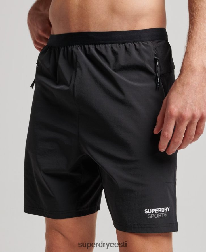 Superdry mehed rongi hübriidpüksid B2LT4292 Riietus must