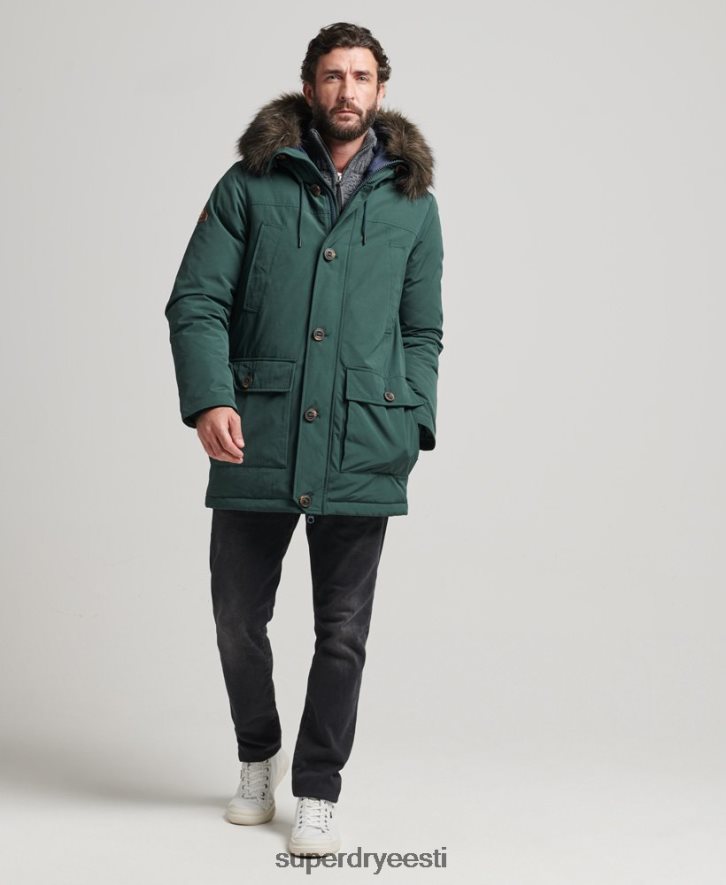 Superdry mehed algaja parka mantel B2LT44525 Riietus roheline